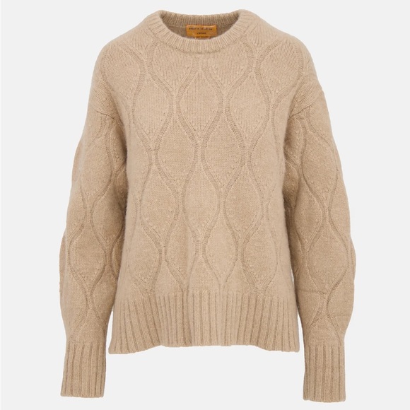 Guest in Residence Cozy Crew Wavy Cashmere Cable Knit Cozy Sweater - Picture 4 of 6